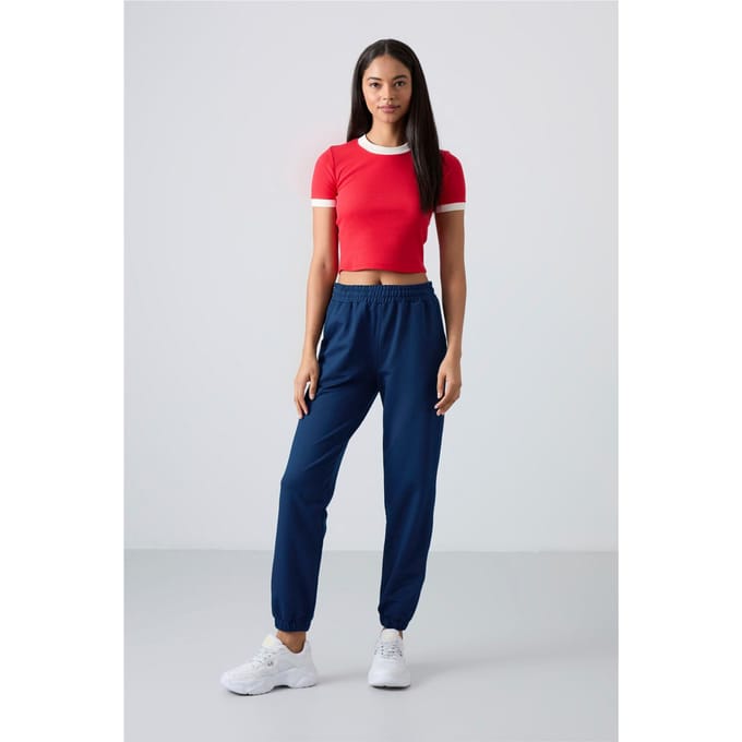 Dames Hoge Taille Relaxed Fleece Joggingbroek