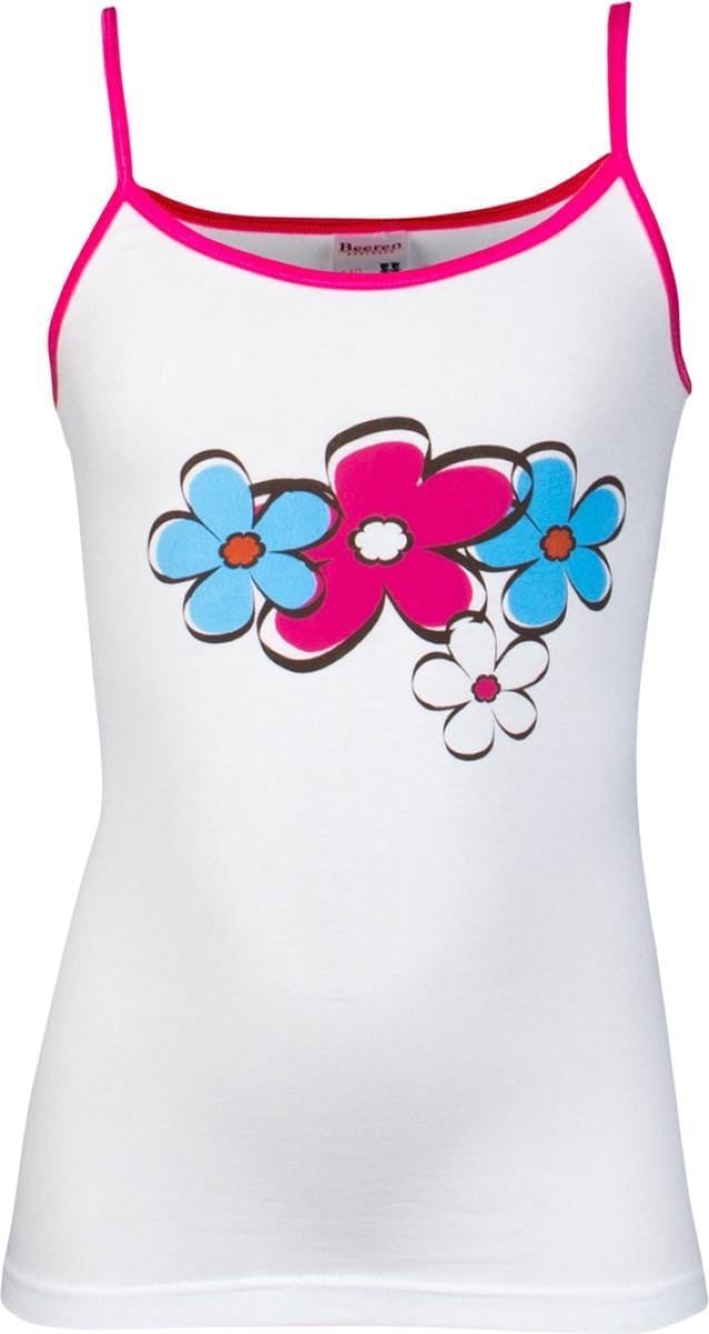 Beeren Bodywear Meisjes Singlet CO/EA - Wit - Maat 146/152