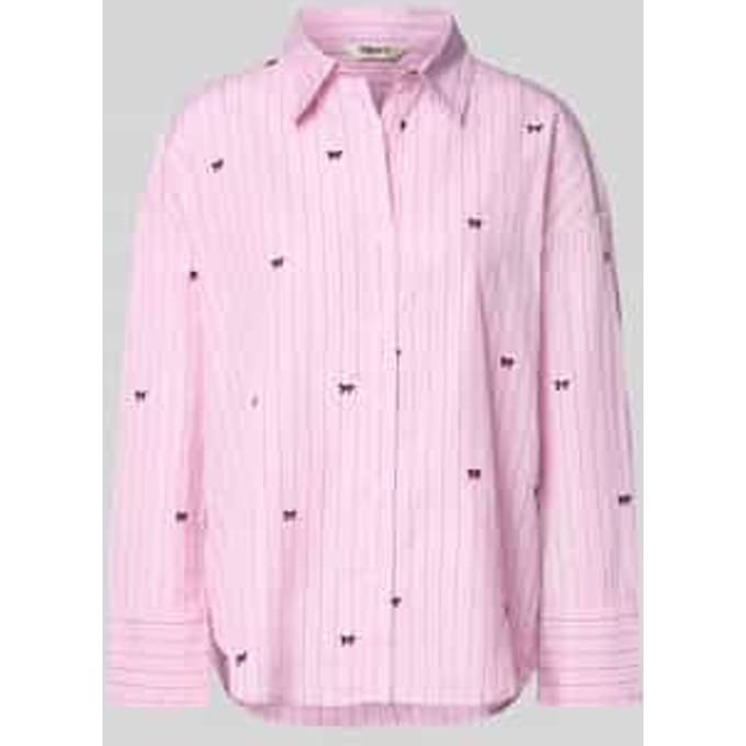 Regular fit overhemdblouse met all-over motief model 'OREGON'