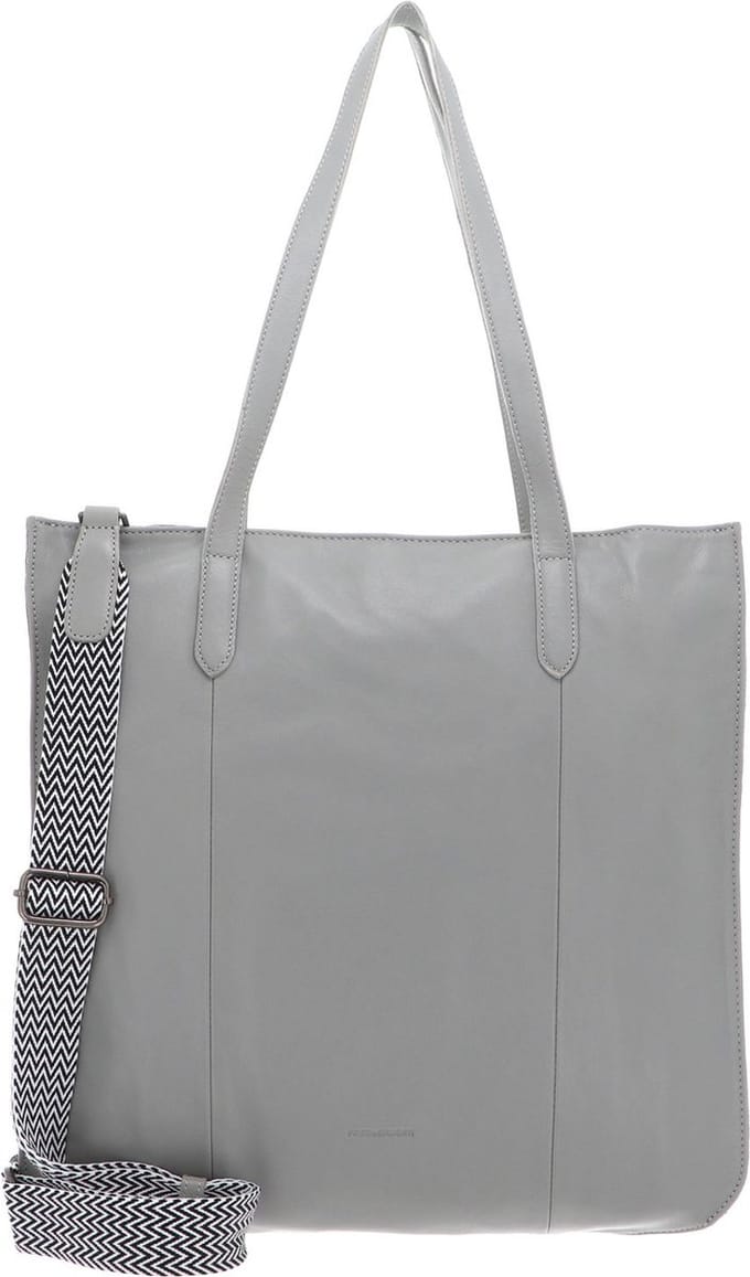 FREDsBRUDER Leren Schoudertas Jeren Shopper Cloud Grey Lichtgrijs