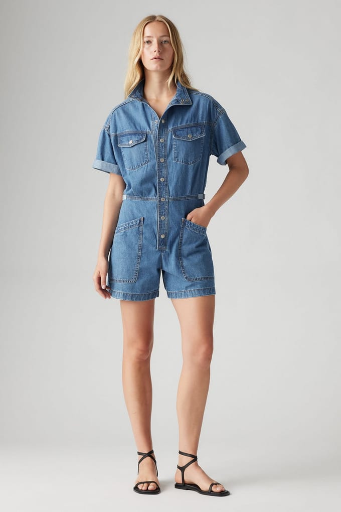 Levi's Ss Surplus Romper Blue Joke Größe: XS | Playsuits Outlet | Damen | Blau