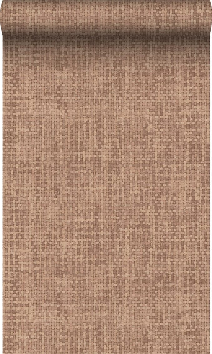 Origin Wallcoverings behang geweven linnenstructuur bruin - 50 x 900 cm - 348052