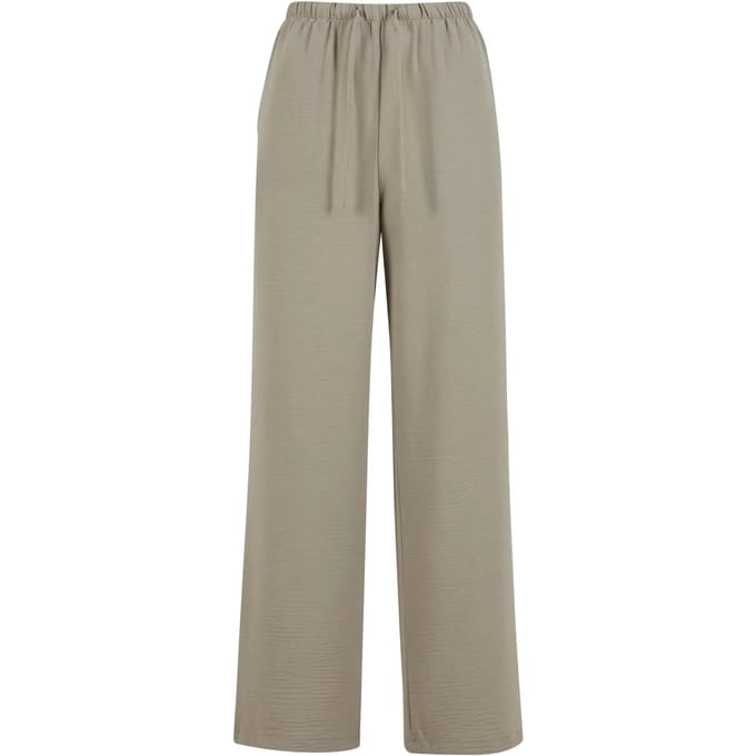 Urban Classics - Structured Wijde broek - L - Olijfgroen