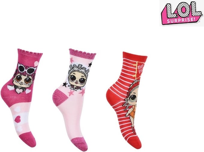 L.O.L. Surprise sokken - 3 paar - pack 2 -maat 23/26