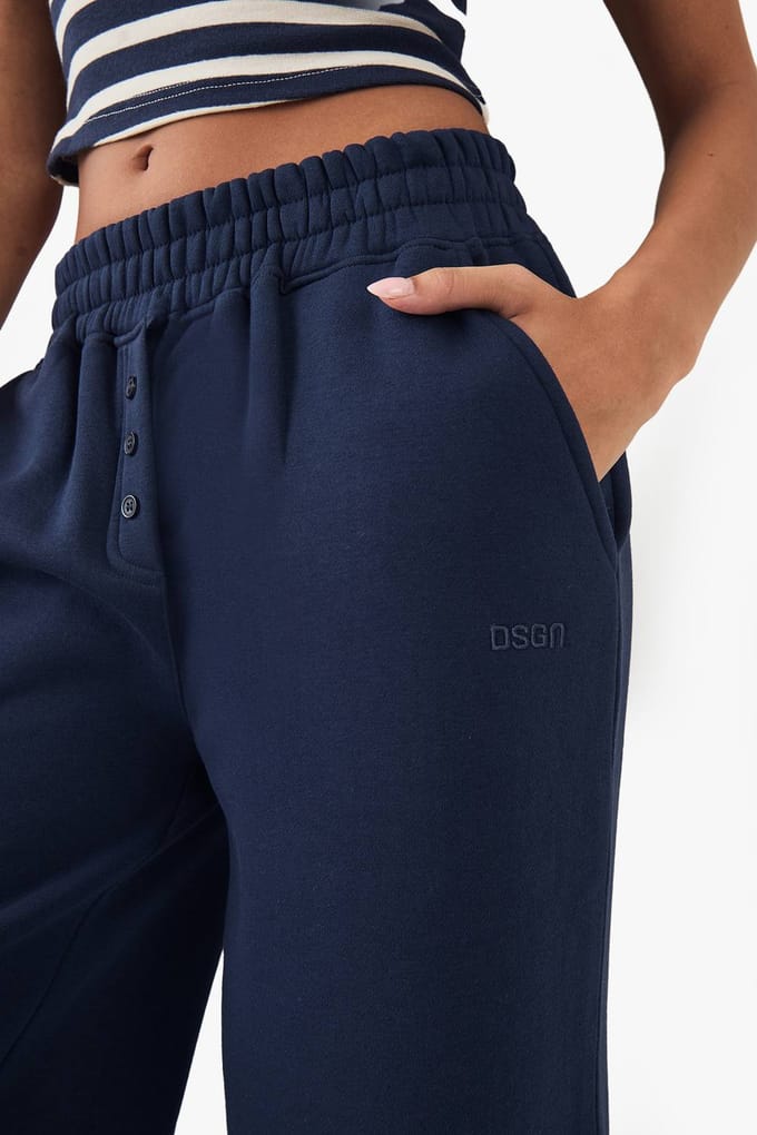 Dames DSGN Studio Straight Leg Jogger | Navy | Maat: XL