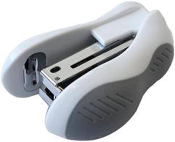 Kantoor nietmachine - Papier binder - Documenten binden - Ergonomische grip - Standaard nietjes - Wit