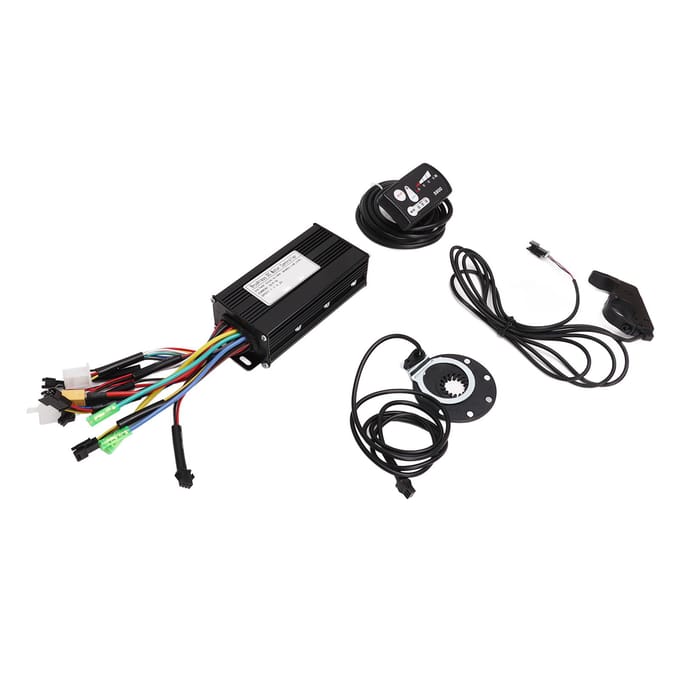 24V 36V 48V Sinusgolfregelaar Duimgashendel PAS LED LCD-meter Elektrische Fiets 3 Modus Motor black