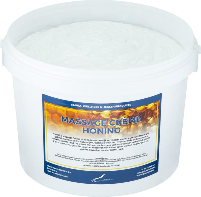 Claudius Massagecrème Honing 1 liter