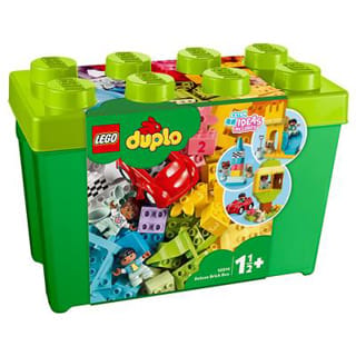 LEGO 10914 DUPLO Classic Luxe Opbergdoos Bouwset met Opbergruimte, First Bricks Educatief Leerspeelgoed voor Peuters van 1,5