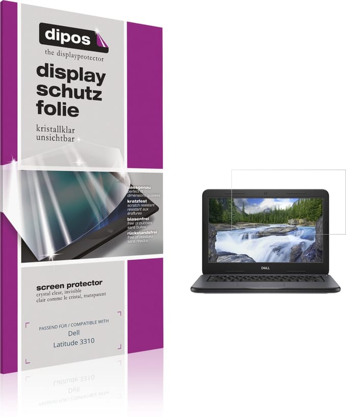 dipos – 2x Beschermfolie geschikt voor Dell Latitude 3310 | Krasbestendige & heldere Screenprotector Ultra-Thin