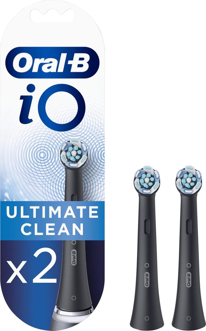 Oral-B iO Ultimate Clean - Opzetborstels - Zwart - 2 Stuks