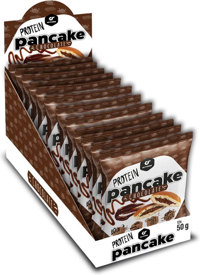 Go Fitness Protein Pancake (12x55g) Chocolate - Functionele voeding - Eiwit Snacks