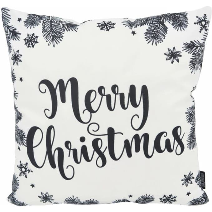 Gek op kussens! Sierkussen black/white christmas | 45 x 45 cm | katoen/polyester