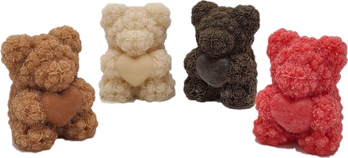 Deco4yourhome® - Amberblokjes - Set van 4 - Beertjes - Geurblokjes