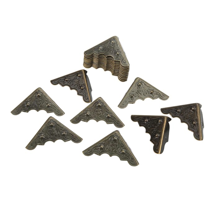 50 stuks Metalen Hoekbeschermer Retro Stijl Brede Toepassing Duurzaam Metaal Hoge Hardheid Hoekbeschermers black