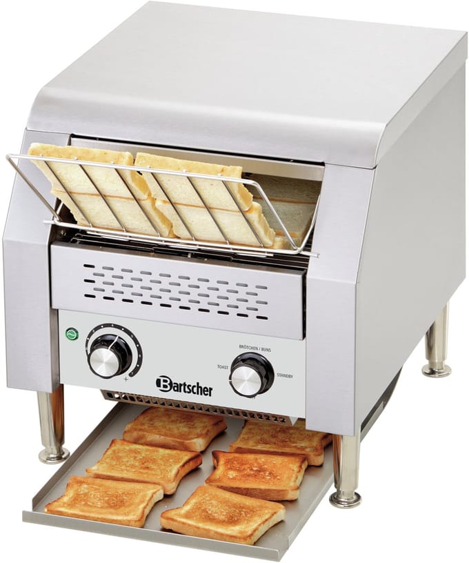 Doorlooptoaster 150 sneetjes per uur - RVS - 36,8x44x(H)38,5cm - 2240W