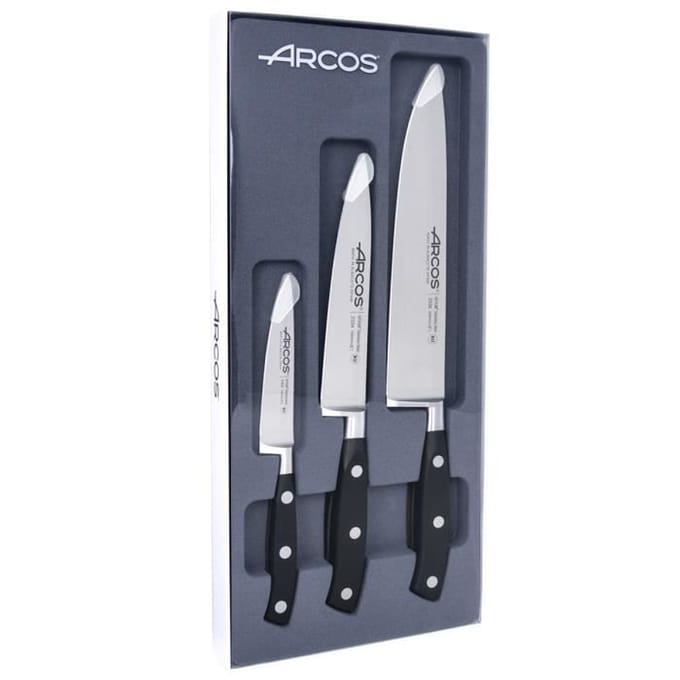 Coffret 3 couteaux - ARCOS - Riviera - Lames acier inoxydable forgé Nitrum® - Coffret 3 pièces