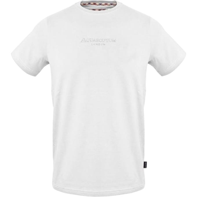 Aquascutum Heren Logo Crew Neck Regular T-shirt (Wit)