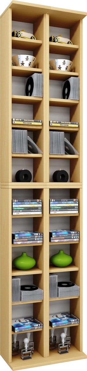 Houten CD DVD standaard Legbord Opbergrek Almera