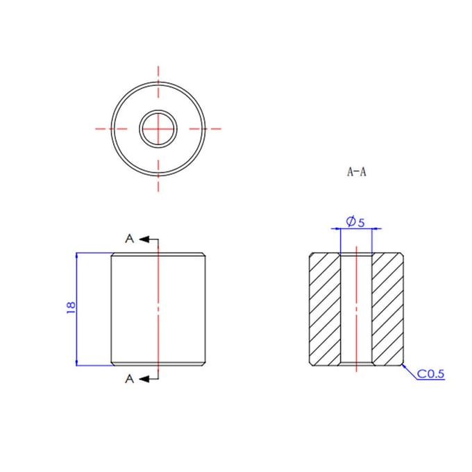 4 stuks Aibecy Siliconen Massieve Afstandshouder Hotbed Montage Spanning Voor 3D Printer 18mm 18mm zwart