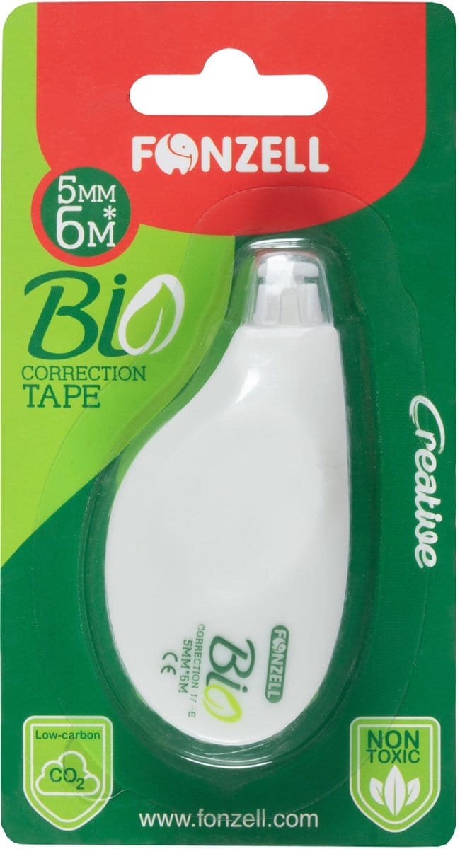 Fonzell Bio Correctie Tape - Correctieroller - 5mm x 6m
