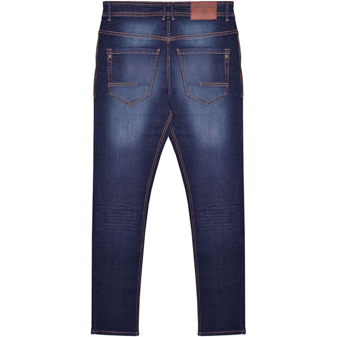 Lambretta Heren Stafford Slim Jeans (Donkerblauw)