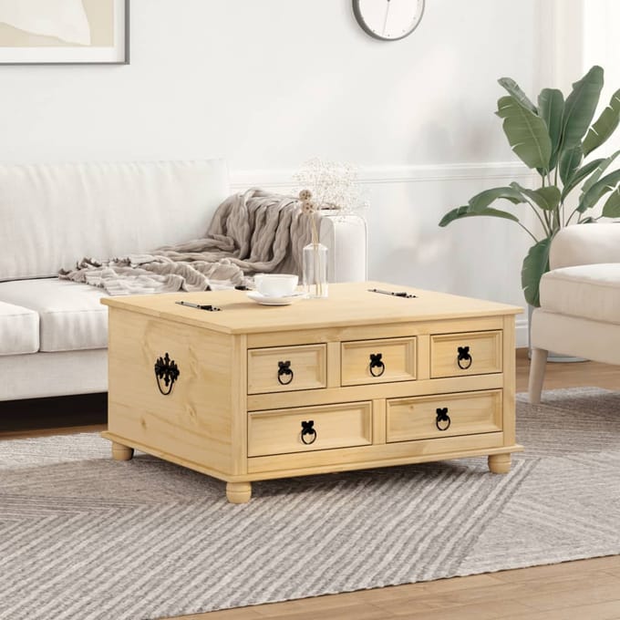 vidaXL - Opbergbox - Corona - 90x78x45 - cm - massief - grenenhout