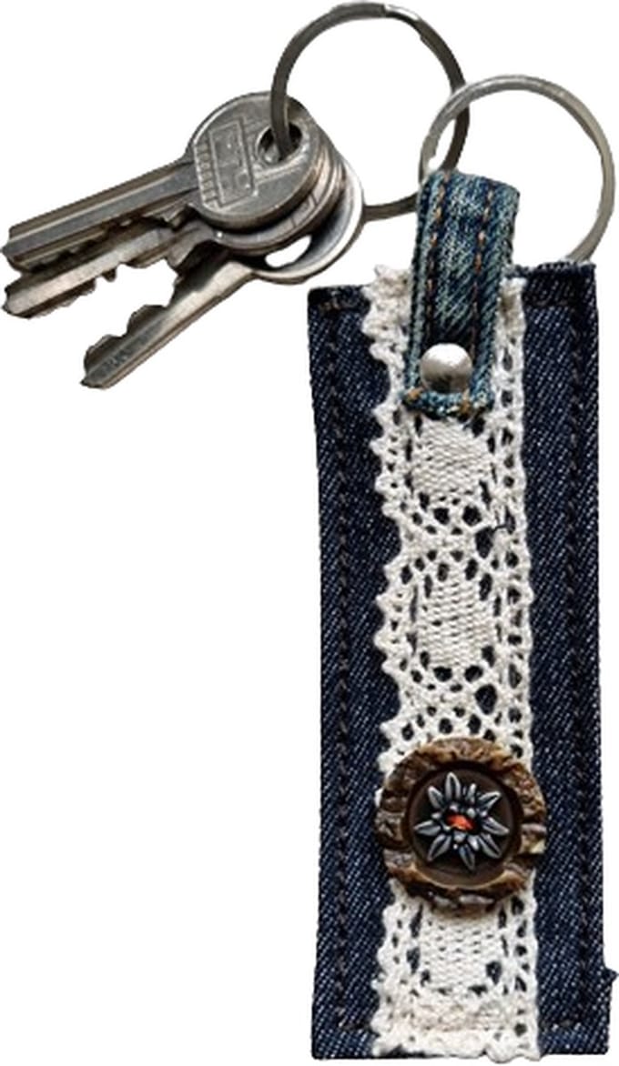 Toetie & Zo - Sleutelhanger - Jeans - Denim