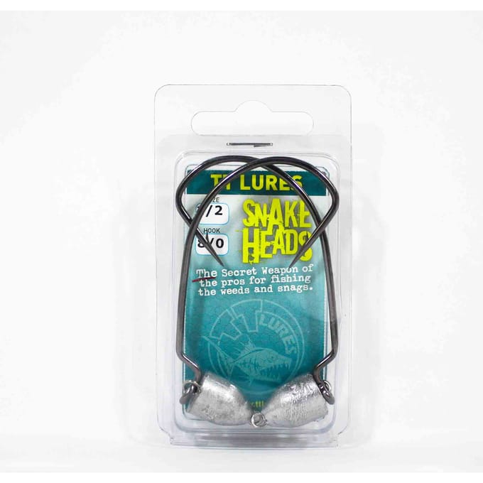 Tackle Tactics Tête plombée TT Snake Head 1/2 oz 8/0 XH 2/paquet (0787) white