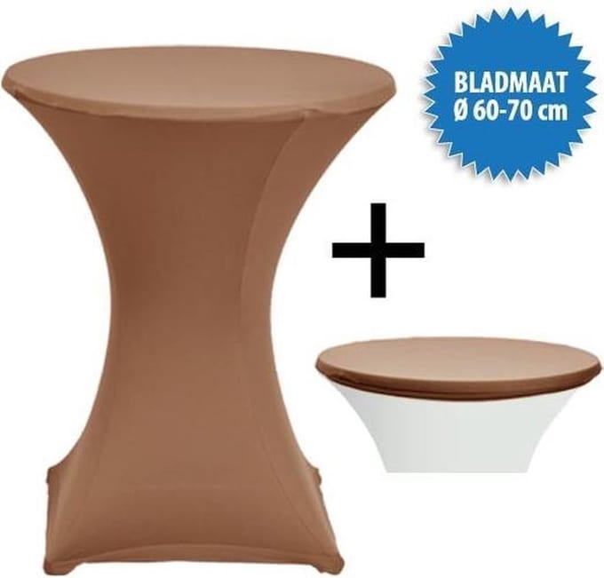 Cover Up Statafelrok Stretch - Ø60-70cm - Incl. Topcover - Duin
