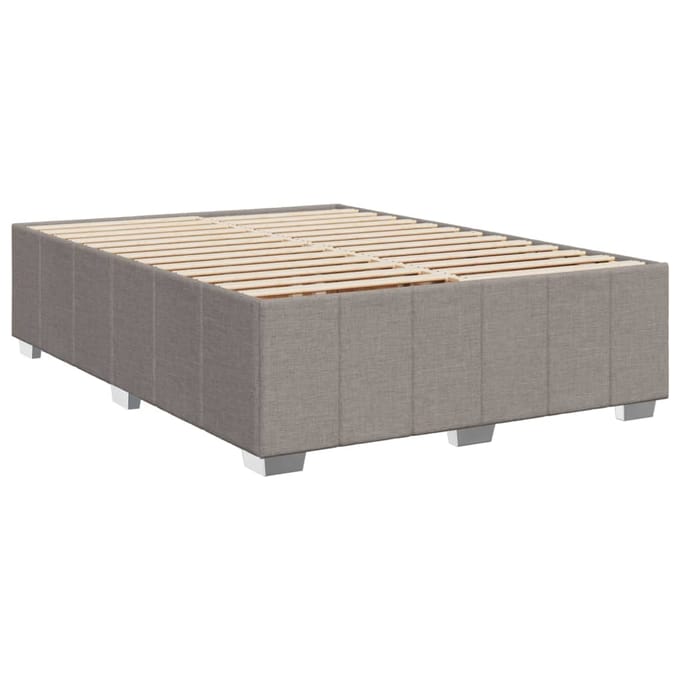 vidaXL - Bedframe - zonder - matras - stof - taupe - 160x200 - cm