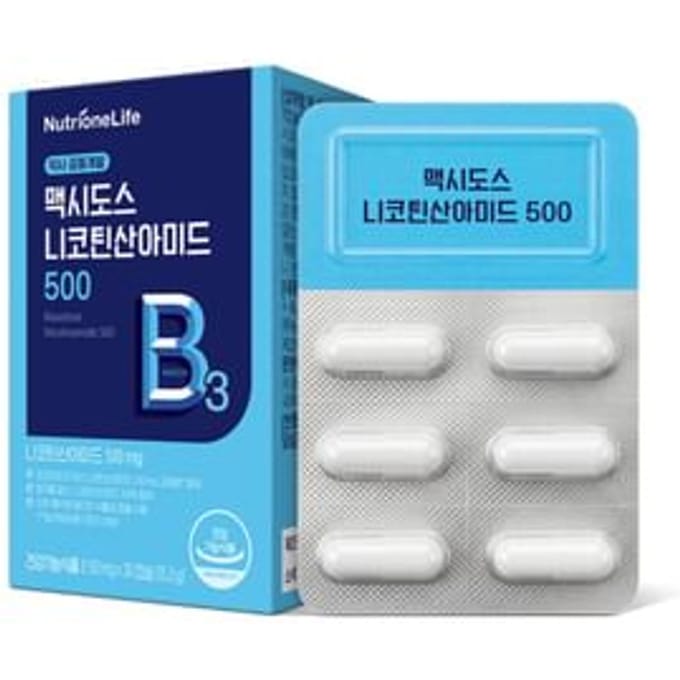 NutrioneLife Maxidose Nicotinamide 500 510mg x 30 capsules