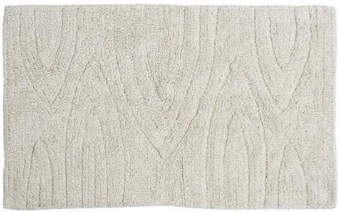 ITEM Badmat - creme wit - zacht microfiber - 80 x 50 cm - rechthoekig - Matten voor de badkamer