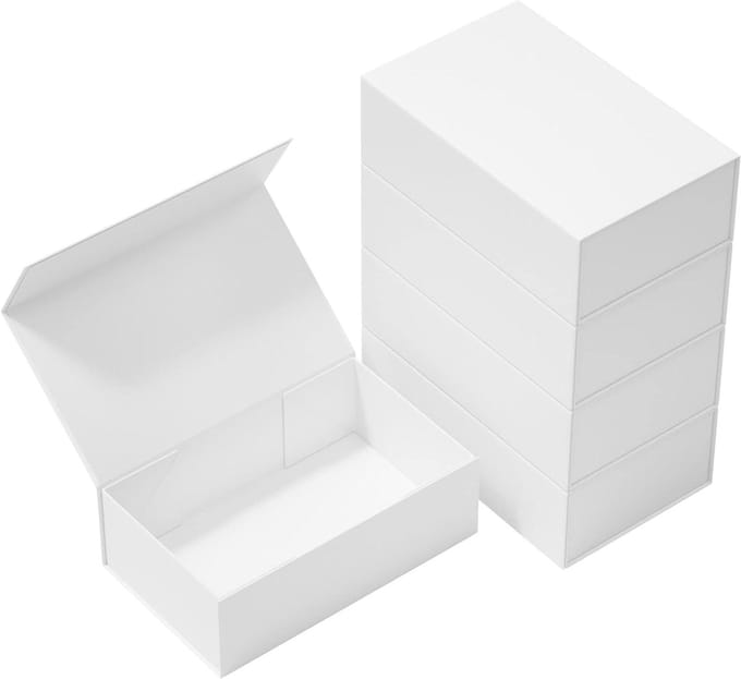 Geschenkdozen Wit - Cadeaudozen Luxe - Presenteren Geschenken - Magnetische Sluiting - 30x15x10 cm