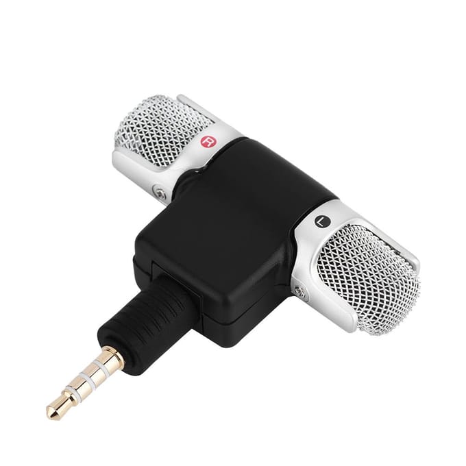 Mini Stereo Microfoon Mic 3.5mm Vergulde Plug Jack voor Andriod Telefoons iPhones