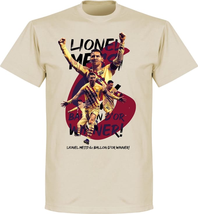 Messi Ballon D'Or 2019 T-Shirt - creme - M