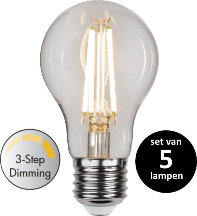 3 standen led lamp - 6.5W - set van 5