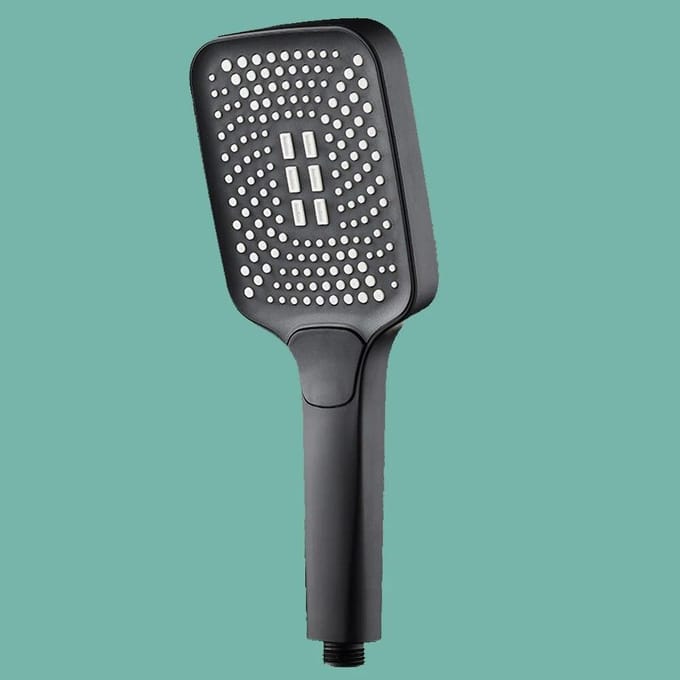 Pommeau de douche à pluie réglable, 4 modes, pomme de douche à grand débit, haute pression, économie d'eau, accessoires de salle de bains gris