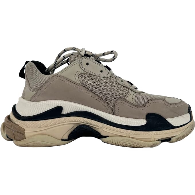 Balenciaga Triple S Sneakers in kaki suede