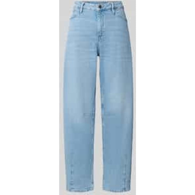 Regular fit barrel jeans van katoenmix