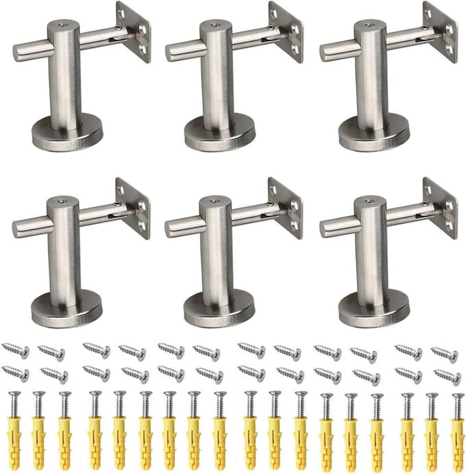 Leuningbeugels - Trapondersteuning - Trappen Beveiligen - Verstelbare Hoek - 7.9 cm - Zwart