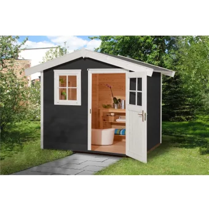 Weka Tuinhuis 123 - Antraciet - 241x205cm