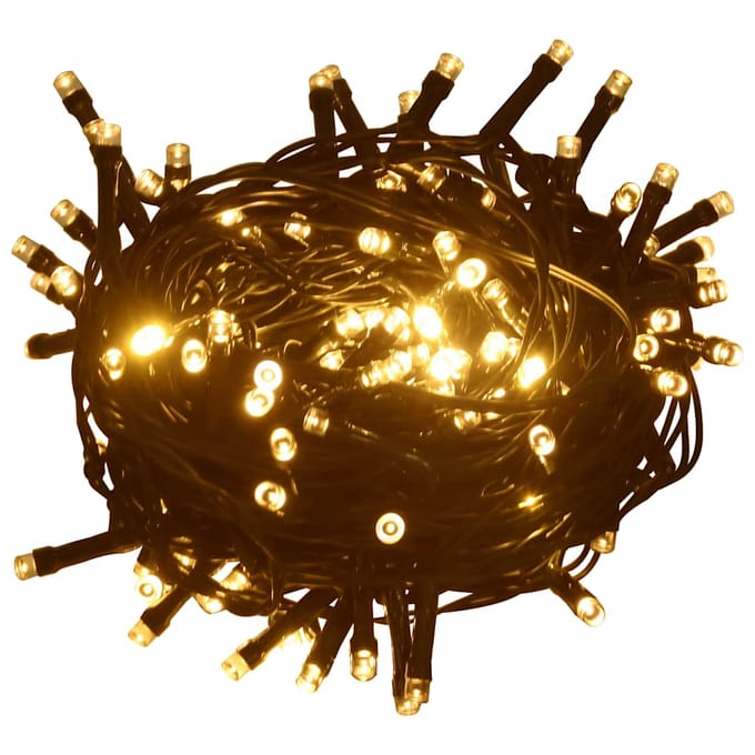vidaXL - Lichtsnoer - met - 1000 - LED's - met - 8 - lichteffecten - IP44 - 100 - m - warmwit