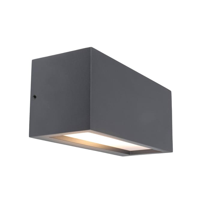 Deko-Light Buitenwandlamp Rilongo gesloten, up/down, aluminium, donkergrijs
