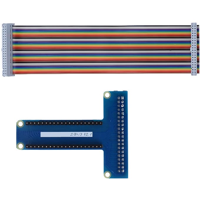 Carte d'extension GPIO de type T Câble plat ruban 40 broches pour Raspberry Pi 1B+ 2B 3B brown
