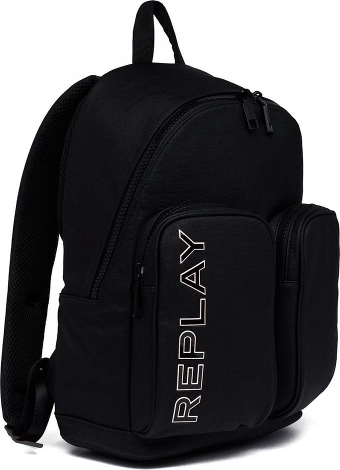 REPLAY Rugzak met laptopvak Backpack Black Zwart