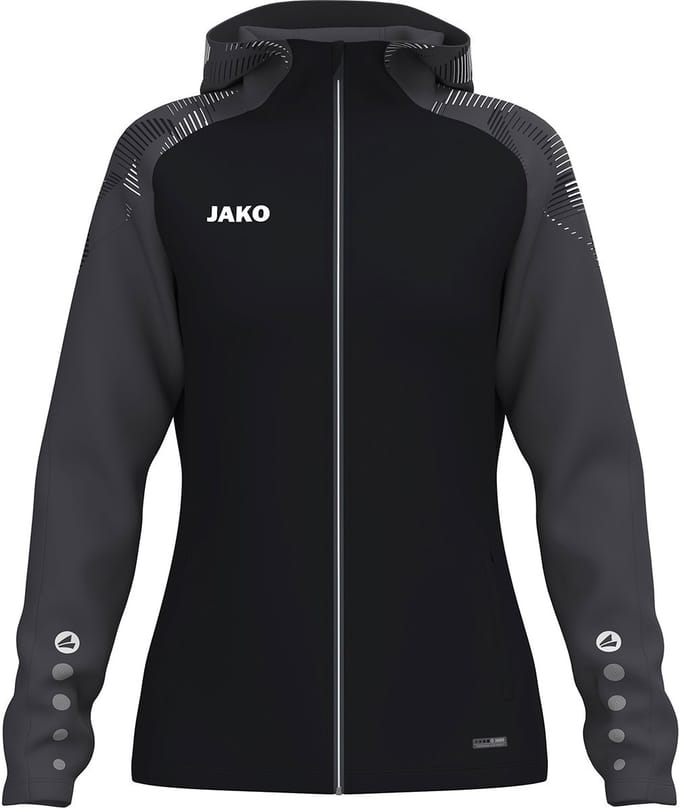 Jako Sonic Jas Met Kap Dames - Zwart / Antraciet | Maat: 46/48