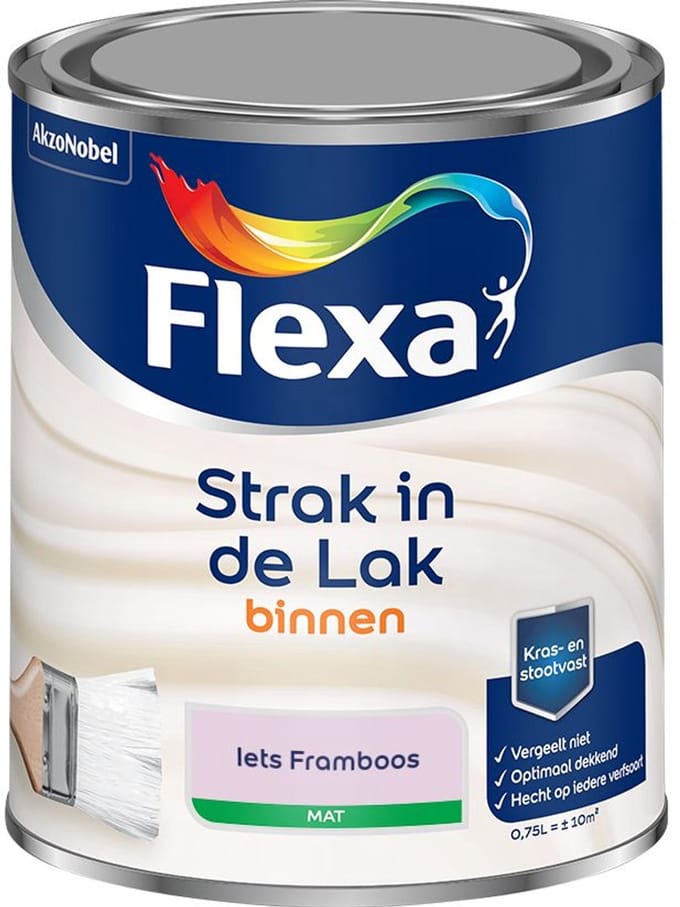 Flexa - Strak In De Lak Binnenlak Mat - Iets Framboos - Mengverf - 750 Ml