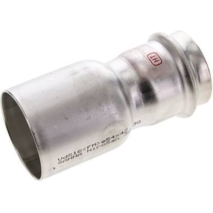 Perskoppeling - 42mm Persmof & 54mm Buiseinde - RVS