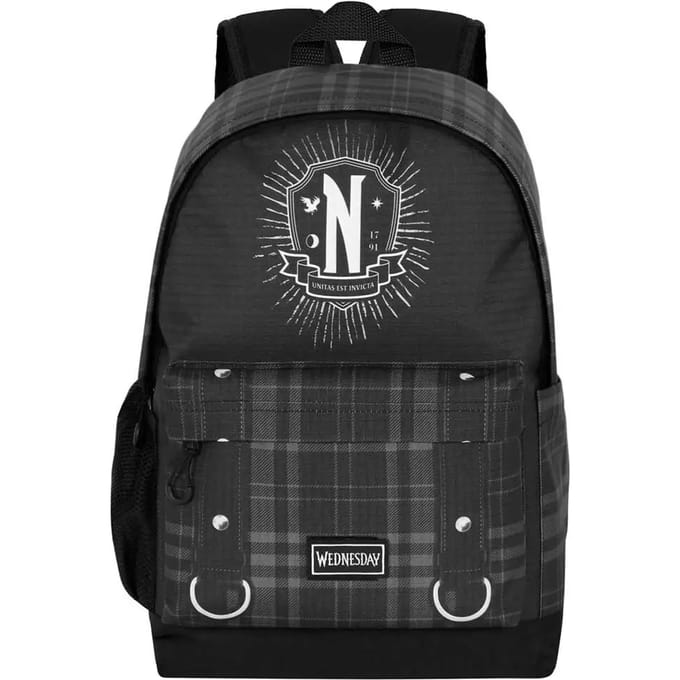 Karactermania - Wednesday - Running PLUS Rugzak - Handbagage Backpack met trolley bevestiging - Rugtas - Zwart